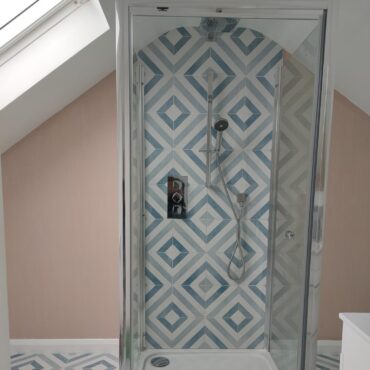 Colour and pattern en suite revamp