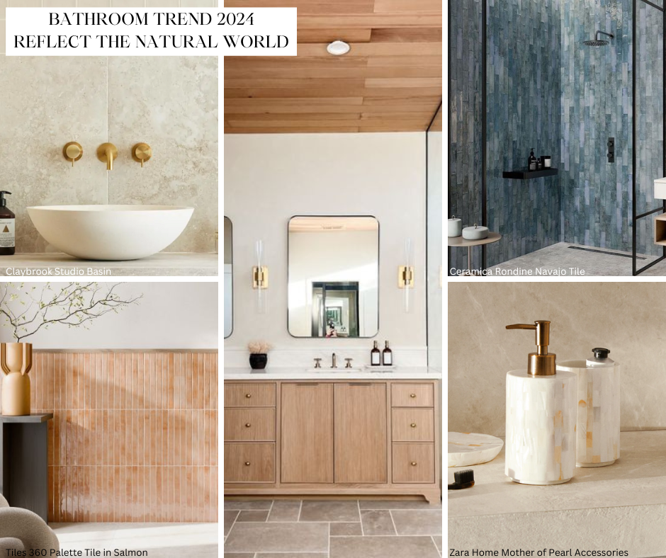 Bathroom Trend 2024: Organic shapes, colours and textures