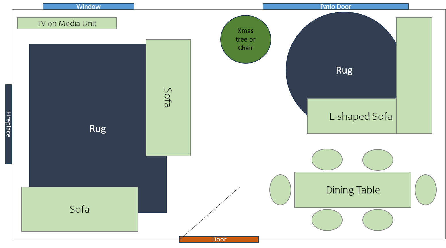 Furniture layout scheme